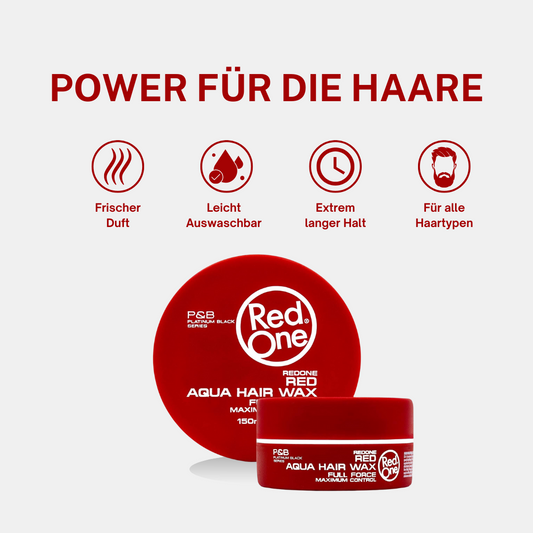 Red One Aqua Hair Wax – Full Force Red 150ml | Starker Halt & Glanz