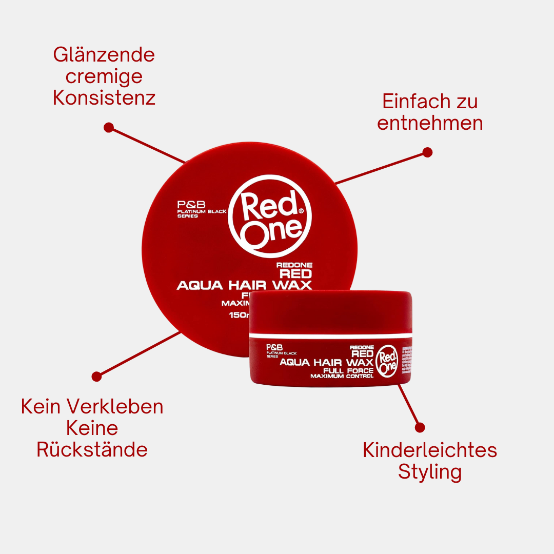 Red One Aqua Hair Wax – Full Force Red 150ml | Starker Halt & Glanz