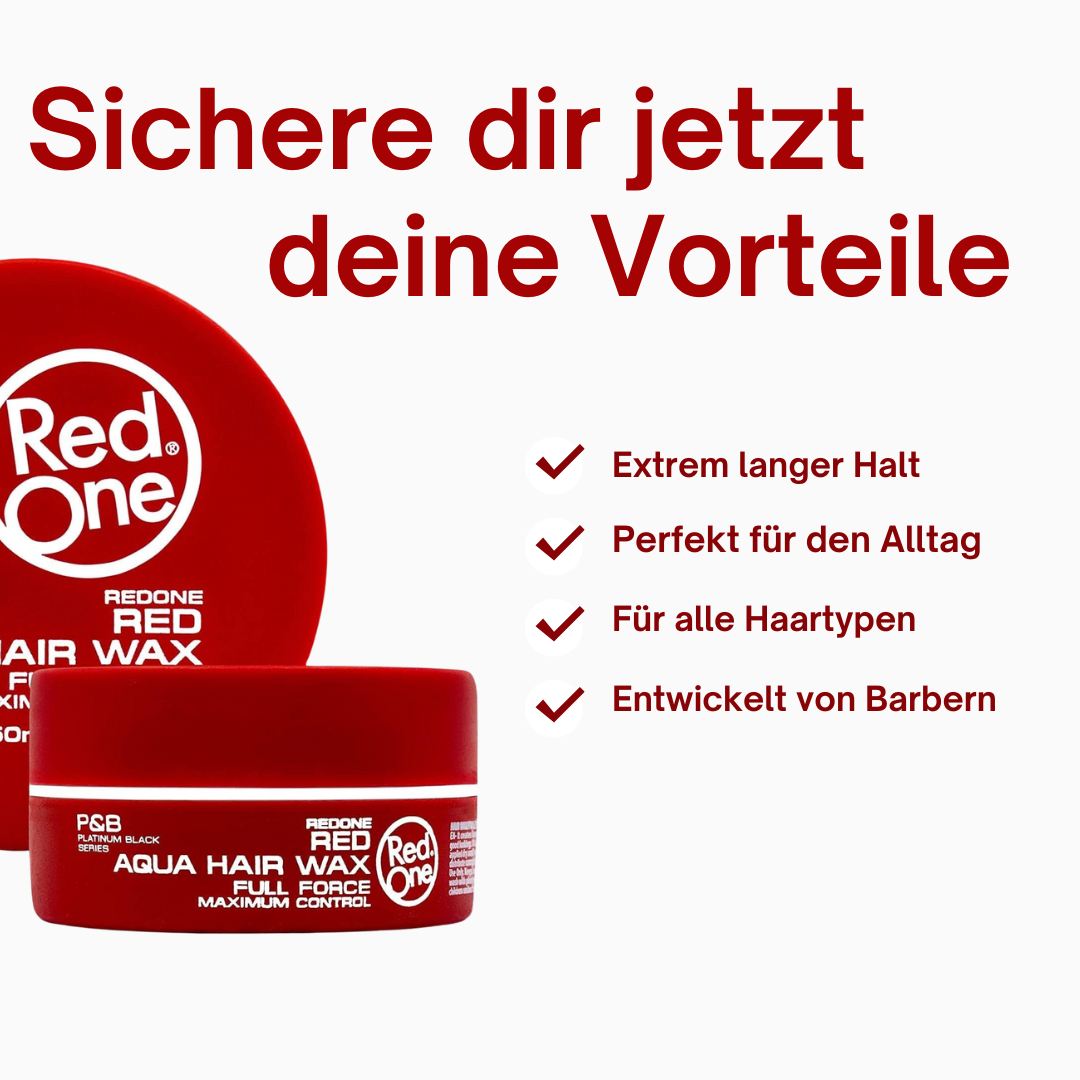 Red One Aqua Hair Wax – Full Force Red 150ml | Starker Halt & Glanz